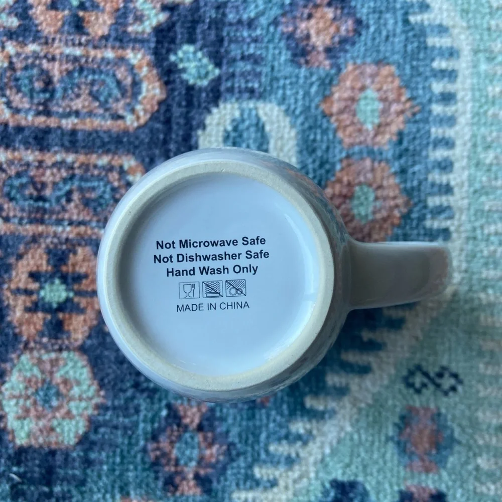 Target Coffee mug white gold too much monday not enough coffee modern farmhouse